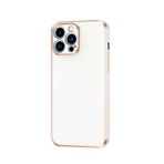 Forzacase iPhone 13 Pro Max uyumlu Luxury Serisi Altın Çerçeveli Silikon Kılıf