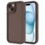 Forzacase iPhone 13 uyumlu Flex Serisi Kamera Korumalı Darbeye Dayanıklı Silikon Kılıf (Kahverengi)