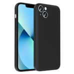 Forzacase iPhone 14 ile uyumlu Kamera Korumalı Kartlık Hazneli Silikon Kılıf - FC1040 (Siyah)