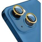 Forzacase iPhone 14 Plus ile uyumlu Kamera Camı Lens Koruyucu Halka Seti - FC381 (Gold)
