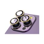 Forzacase iPhone 14 Pro Max ile uyumlu Kamera Camı Lens Koruyucu Halka Seti - FC381 (Gold)