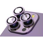 Forzacase iPhone 14 Pro Max ile uyumlu Kamera Camı Lens Koruyucu Halka Seti - FC381 (Mor)
