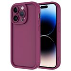 Forzacase iPhone 14 Pro Max uyumlu Flex Serisi Kamera Korumalı Darbeye Dayanıklı Silikon Kılıf (Mürdüm)