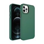 Forzacase iPhone 14 Pro uyumlu Rock Serisi Metal Buton ve Kamera Çerçeveli Sert Silikon Kılıf (Yeşil)
