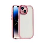 Forzacase iPhone 14 uyumlu Colorful Serisi Kamera Korumalı Yarı Esnek Plastik Tpu Kılıf (Pembe)