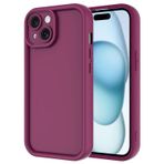 Forzacase iPhone 14 uyumlu Flex Serisi Kamera Korumalı Darbeye Dayanıklı Silikon Kılıf (Mürdüm)