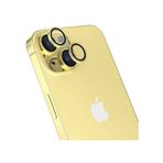 Forzacase İphone 15 İle Uyumlu Parmak İzi Bırakmayan Anti-reflective Kamera Lens Koruyucu - Fc438 Sarı