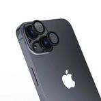 Forzacase İphone 15 Plus İle Uyumlu Parmak İzi Bırakmayan Anti-reflective Kamera Lens Koruyucu Fc438 Siyah