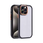 Forzacase iPhone 15 Pro Max uyumlu Colorful Serisi Kamera Korumalı Yarı Esnek Plastik Tpu Kılıf (Siyah)