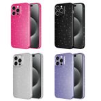 Forzacase iPhone 15 Pro Max uyumlu Glare Serisi Kamera Korumalı Simli Silikon Kılıf (Gümüş Rengi)