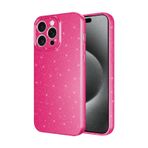 Forzacase iPhone 15 Pro Max uyumlu Glare Serisi Kamera Korumalı Simli Silikon Kılıf (Pembe)