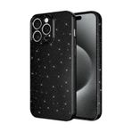 Forzacase iPhone 15 Pro Max uyumlu Glare Serisi Kamera Korumalı Simli Silikon Kılıf (Siyah)