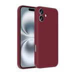 Forzacase iPhone 16 Plus ile uyumlu Kamera Korumalı Kartlık Hazneli Silikon Kılıf - FC1040 (Kırmızı)