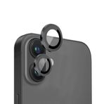 Forzacase iPhone 16 Plus ile uyumlu Parmak İzi Bırakmayan Anti-Reflective Kamera Lens Koruyucu - FC438 (Siyah)