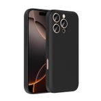 Forzacase iPhone 16 Pro ile uyumlu Kamera Korumalı Kartlık Hazneli Silikon Kılıf - FC1040 (Siyah)