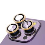 Forzacase iPhone 16 Pro ile uyumlu Parmak İzi Bırakmayan Anti-Reflective Kamera Lens Koruyucu - FC438 (Gold)