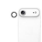 Forzacase iPhone 17 Air ile uyumlu Elmas Taşlı Kamera Camı Lens Koruyucu Halka Seti - FC1126 (Gümüş)