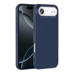 Forzacase iPhone 17 Air ile uyumlu Liquid Serisi İçi Kadife Lansman Silikon Kılıf (Lacivert)