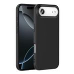 Forzacase iPhone 17 Air ile uyumlu Liquid Serisi İçi Kadife Lansman Silikon Kılıf (Siyah)