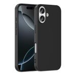 Forzacase iPhone 17 ile uyumlu Liquid Serisi İçi Kadife Lansman Silikon Kılıf (Siyah)