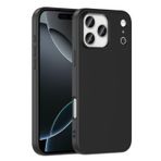 Forzacase iPhone 17 Pro ile uyumlu Liquid Serisi İçi Kadife Lansman Silikon Kılıf (Siyah)