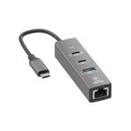Forzacase Notebook Macbook Type-C 4in1 Ethernet USB 3.0 100W PD Çevirici Hub FC1165