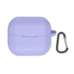 Forzacase Samsung Galaxy Buds 3 / 3 Pro ile Uyumlu Anahtar Askılıklı Bluetooth Kulaklık Kılıfı - FC1123 - Lila