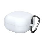 Forzacase Samsung Galaxy Buds Fe ile Uyumlu Anahtar Askılıklı Bluetooth Kulaklık Kılıfı - FC1107 - Beyaz