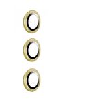 Forzacase Samsung Galaxy S23 FE ile uyumlu Kamera Camı Lens Koruyucu Halka Seti - FC381 (Gold)
