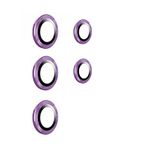 Forzacase Samsung Galaxy S24 Ultra ile uyumlu Kamera Camı Lens Koruyucu Halka Seti - FC381 (Mor)
