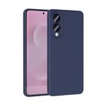Forzacase Samsung Galaxy S25 Edge ile uyumlu Liquid Serisi İçi Kadife Lansman Silikon Kılıf (Lacivert)
