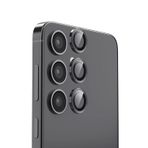 Forzacase Samsung Galaxy S25 ile uyumlu Kamera Camı Lens Koruyucu Halka Seti - FC381 (Siyah)