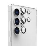 Forzacase Samsung Galaxy S25 Ultra ile uyumlu Kamera Camı Lens Koruyucu Halka Seti - FC381 (Gümüş)