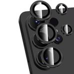 Forzacase Samsung Galaxy S26 Ultra ile uyumlu Kamera Camı Lens Koruyucu Halka Seti - FC381 (Siyah)