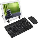 Forzacase Samsung Galaxy Tab S10 Fe Uyumlu Bluetooth Kablosuz Klavye Mouse + Tablet Standı - FC1088 - Siyah