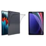 Forzacase Samsung Galaxy Tab S7 Plus 12.4’’Anti Shock Silikon Kılıf + Temperli Kırılmaz Cam - FC014