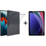 Forzacase Samsung Galaxy Tab S8 Plus 12.4’’anti Shock Silikon Kılıf + Temperli Kırılmaz Cam - FC014 - Şeffaf
