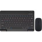 Forzacase Samsung Galaxy Tab S9 ile Uyumlu Kare Tuşlu Bluetooth Kablosuz Klavye Mouse Seti - FC760 - Siyah