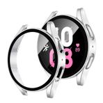 Forzacase Samsung Galaxy Watch6 44mm Önü Kapalı Ekran Korumalı Silikon Kılıf - FC010 (Gümüş)