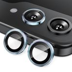 Forzacase Samsung Galaxy Z Flip 6 ile uyumlu Kamera Camı Lens Koruyucu Halka Seti - FC381 (Mavi)