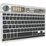 Forzacase Tablet ve Telefonlar Için 7 Renk Rgb LED Işıklı Kablosuz Bluetooth Klavye - FC461 - Şeffaf
