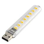 Forzacase Taşınabilir 8 Ledli Flash USB LED Işık Kitap Okuma Gece Lambası - FC805