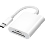 Forzacase Telefon ve Tabletler Için Type-C To Sd / Micro Sd / Tf Kart Okuyucu Adaptör - FC674 - Beyaz