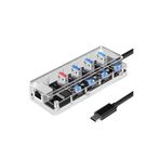 Forzacase Type-C to 4 Port USB Çoğaltıcı + 1 Port Ethernet Switch Hub Adaptör - FC829