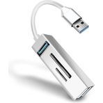 Forzacase USB 3.0 Çoğaltıcı Hub Kart Okuyuculu 5in1 USB Otg Sd/tf - FC451 - Gümüş