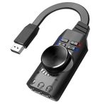 Forzacase USB DSP Harici Ses Kartı 7.1 Kanal 3.5mm Kulaklık Mikrofon Çevirici, PUBG LOL Efekt FC1225