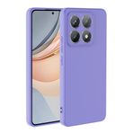 Forzacase Xiaomi 14T ile uyumlu Liquid Serisi İçi Kadife Lansman Silikon Kılıf (Lila)