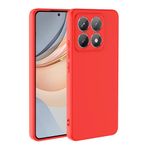 Forzacase Xiaomi 14T Pro ile uyumlu Liquid Serisi İçi Kadife Lansman tELEFON Silikon Kılıf (Kırmızı)