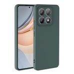 Forzacase Xiaomi 14T Pro ile uyumlu Liquid Serisi İçi Kadife Lansman tELEFON Silikon Kılıf (Yeşil)