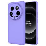 Forzacase Xiaomi Mi 14 Ultra ile uyumlu Liquid Serisi İçi Kadife Lansman Silikon Kılıf (Lila)